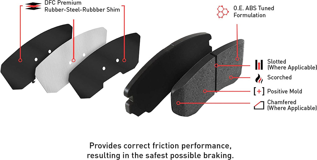 Rear Geospec Brake Rotors with 5000 Advanced Brake Pads Includes Hardware 4512-13082