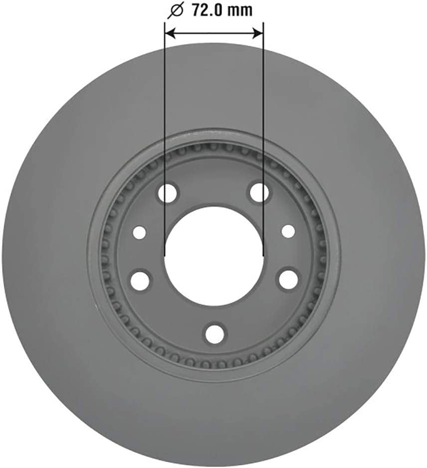 Brakes 2142134GY Premium Antiox Coated Front Brake Rotor Auto Replacement Part for Ford Fusion, Lincoln MKZ, Zephyr, Mazda 6, Mercury Milan