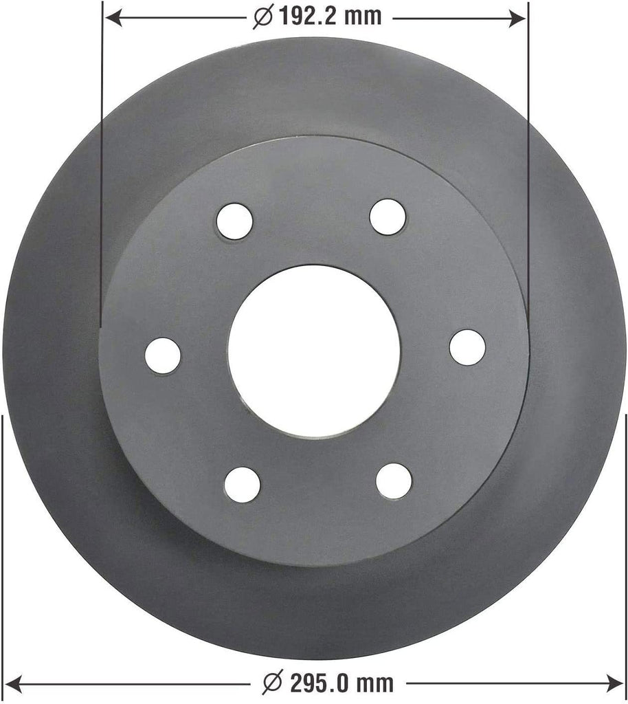 GYD52 Automotive Carbon Ceramic Truck and SUV Front Brake Pads and 214476GY Antiox Automotive Vehicle Vented Front Brake Rotor (2 Pack)