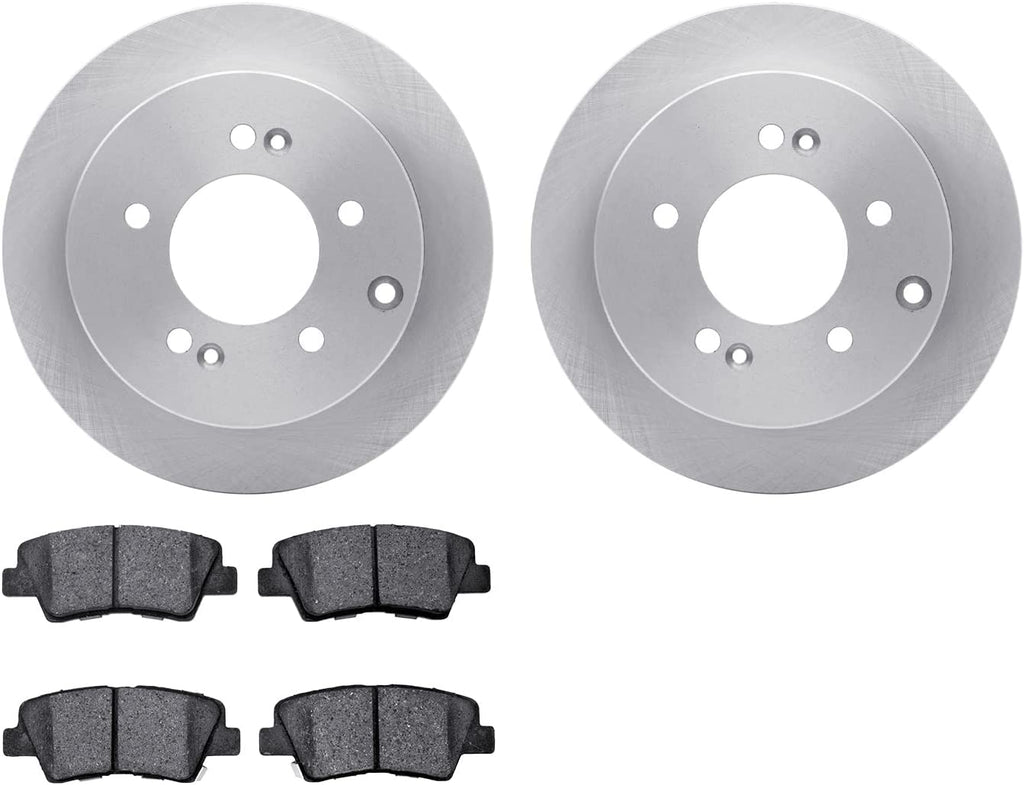 Rear Brake Rotors with 5000 Advanced Brake Pads 6502-21091