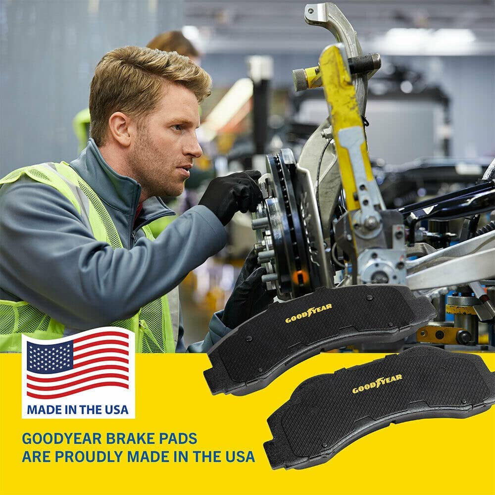 GYD1414 Premium Carbon Ceramic Auto Front Disc Brake Pads Replacement Parts for Ford Expedition, F-150, Lobo, Lincoln Mark, Navigator