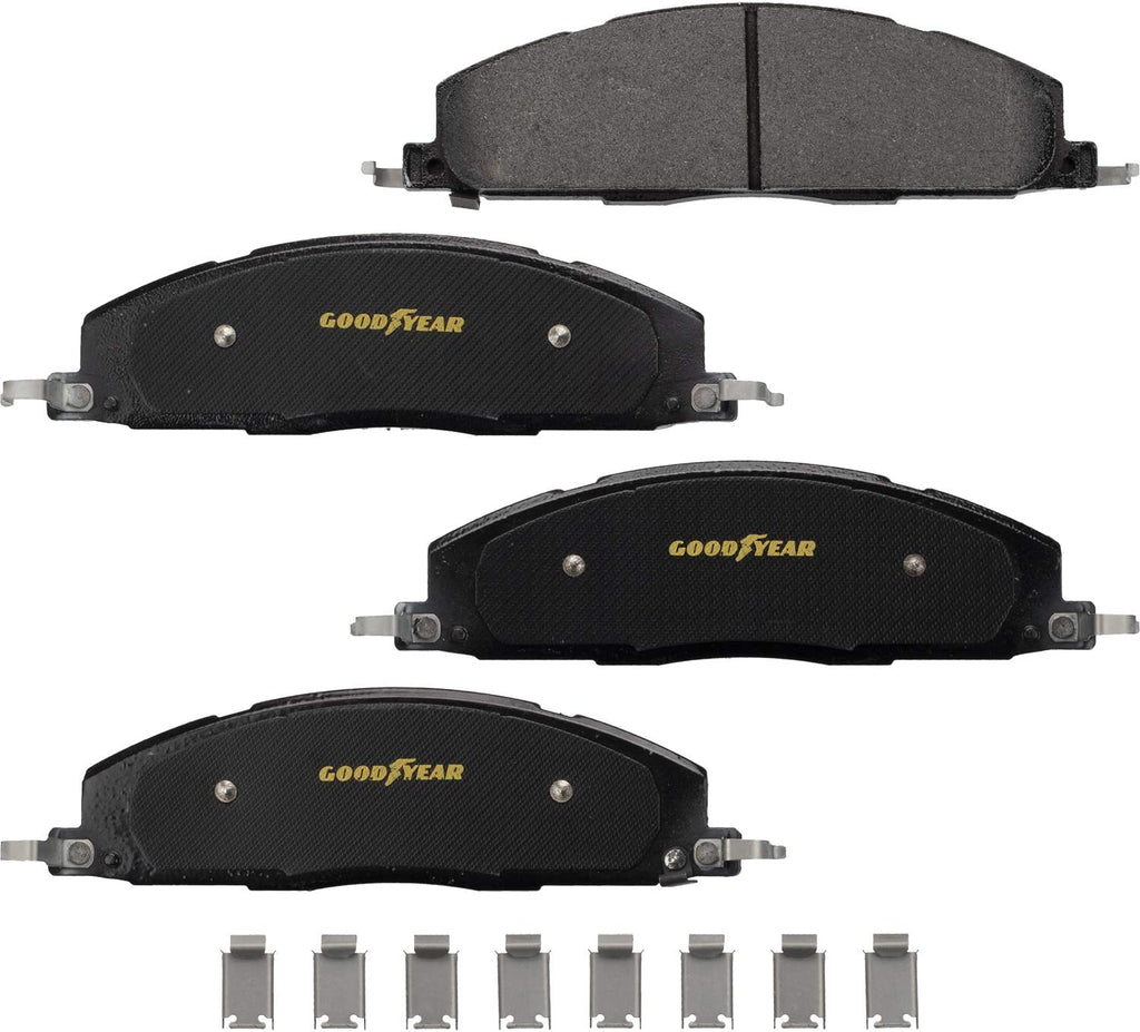 Rear Brake Rotors & Carbon-Ceramic Pads Kit for Dodge Ram 2500 3500 Ram 4000
