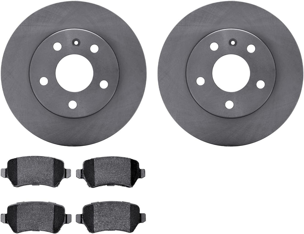 Rear Brake Rotors with 5000 Euro Ceramic Brake Pads 6602-53015