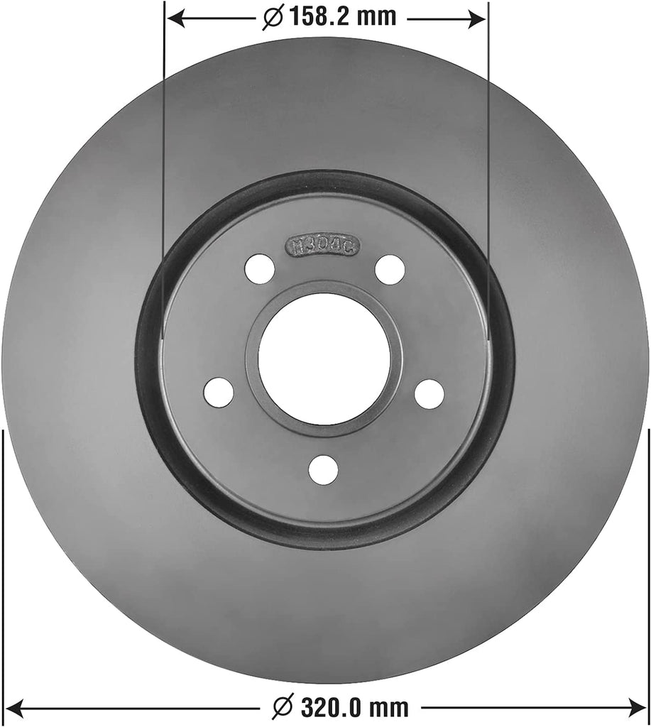 Goodyear anti Ox Polished Front Brake Kits Rotors & Ceramic Pads Compatible with Ford & More PRK80874F