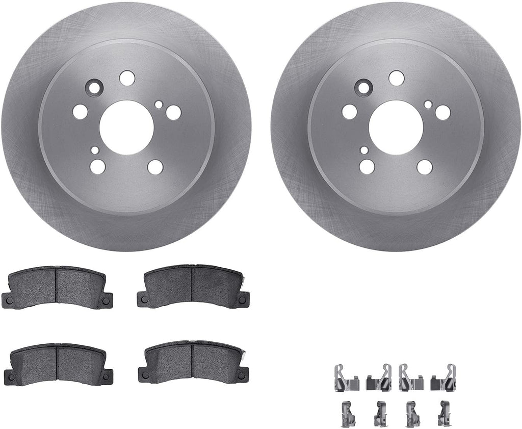 Rear Brake Rotors with 5000 Advanced Brake Pads Includes Hardware 6512-76387