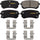 GYD1157 Premium Ceramic Automotive Rear Disc Brake Pads Set Vehicle Replacement Part for Dodge Attitude, Hyundai Accent, Elantra, Rio