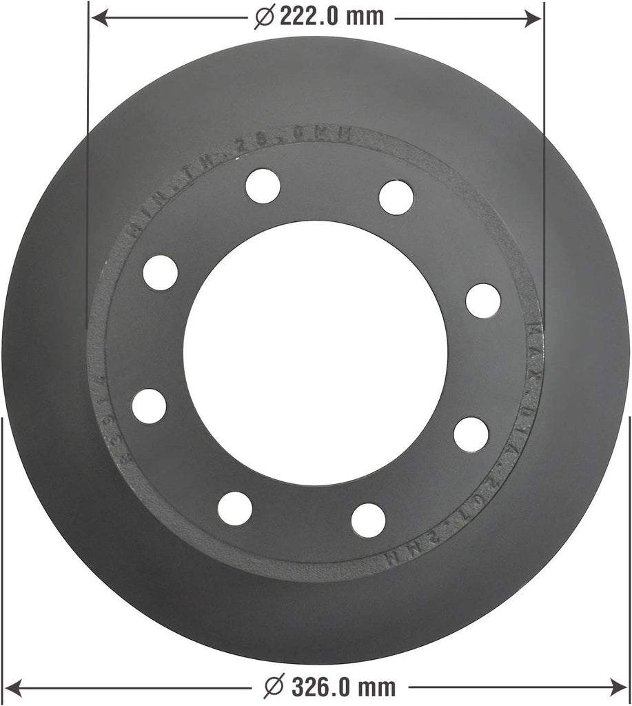 PRK54742R, Rear Truck & SUV Brake Bundle with Pair (2) of Antiox Coated Brake Rotors and Carbon-Ceramic Brake Pads