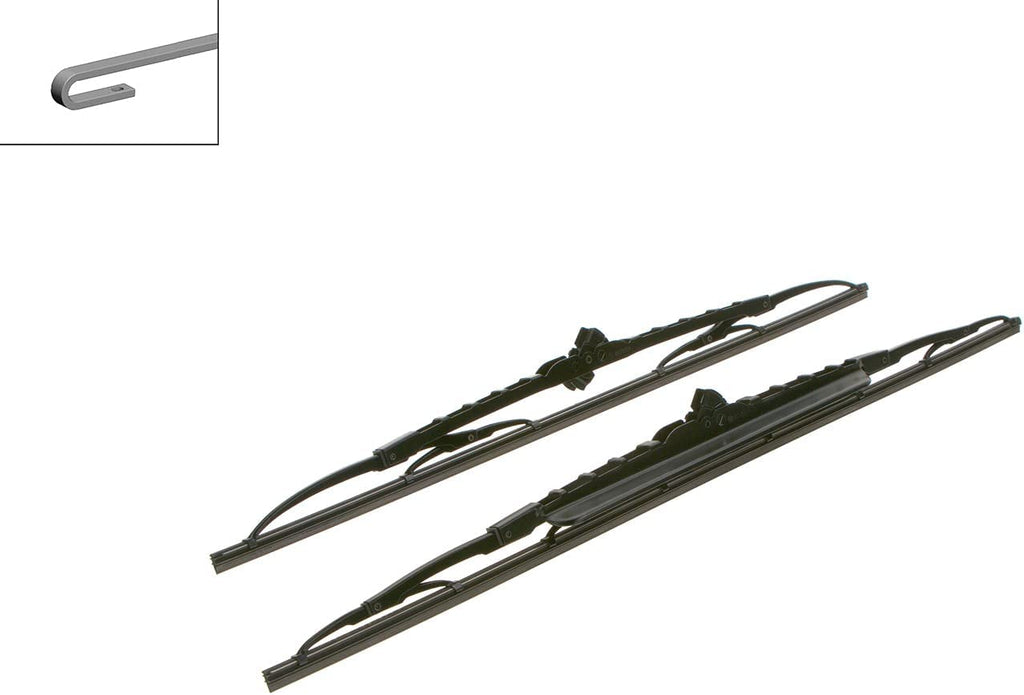 Bosch Wiper Blade Twin Spoiler 611S, Length: 600Mm/530Mm – Set of Front Wiper Blades