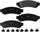 Brakes GYD1334A Truck and SUV Carbon Ceramic Rear Disc Brake Pads Set Vehicle Replacement Part for Ford F-250 2010-2013 and F-350 2010-2013