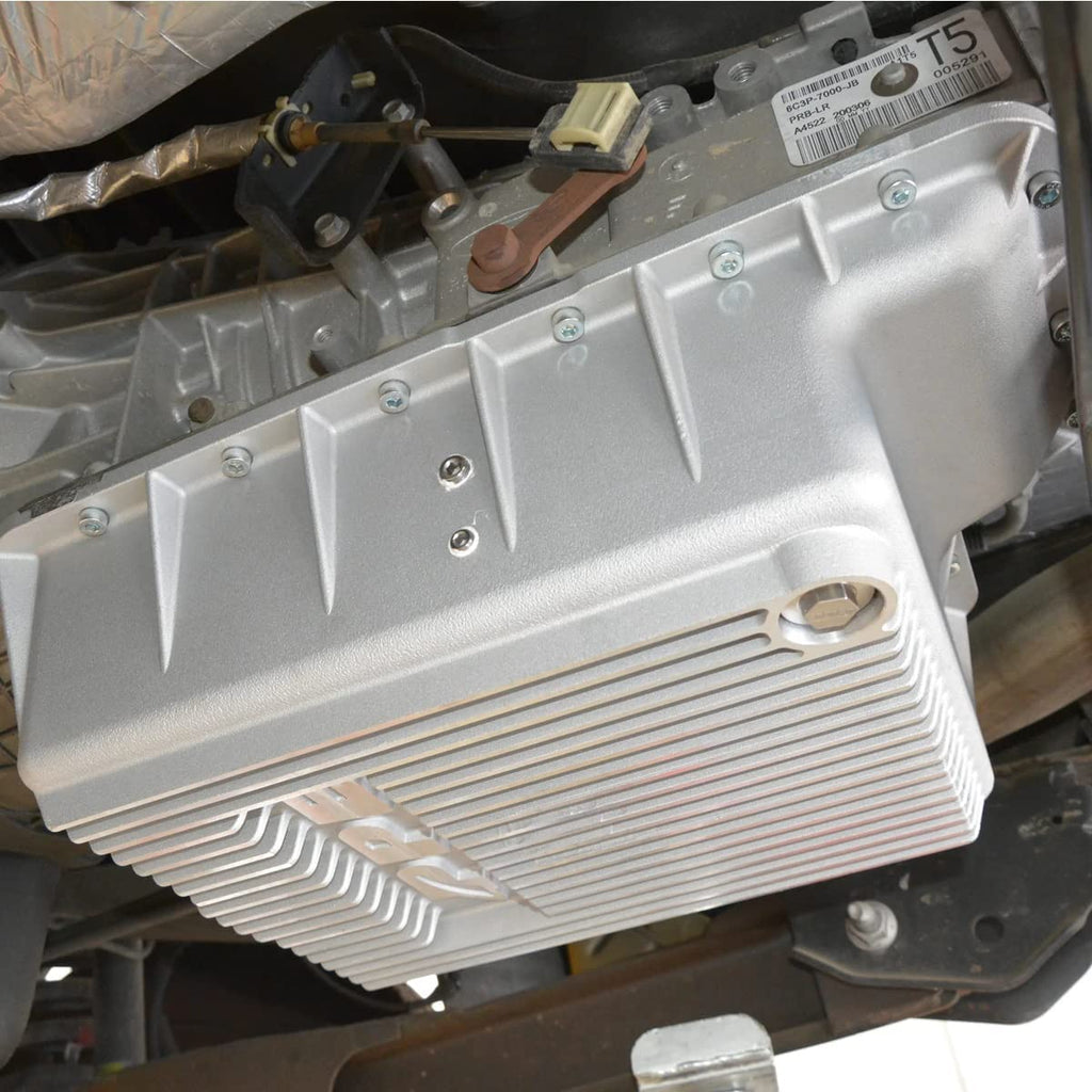 PPE Heavy Duty Cast Aluminum Deep Transmission Pan (Raw) 328051000 Compatible for Ford 2003-2007 Super Duty with 5R110 Transmission