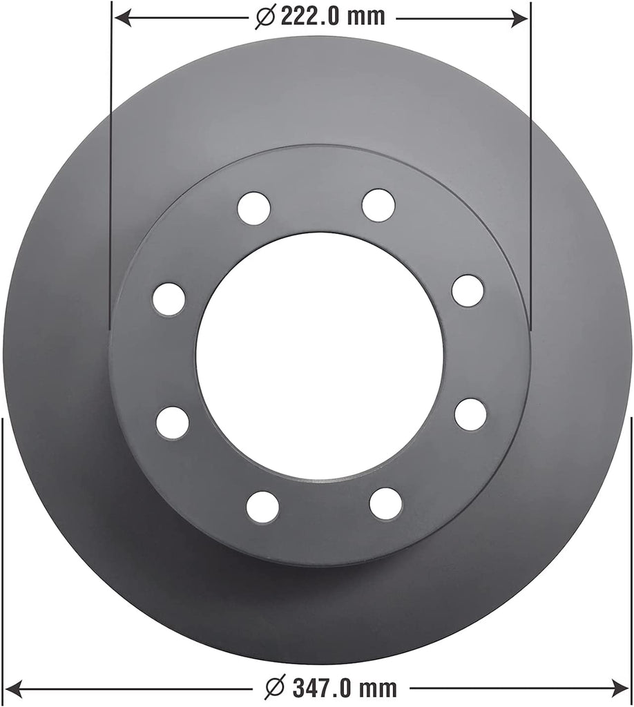 Front Brake Rotors & Carbon-Ceramic Pads for 2005-2012 Ford F250 F350 Super Duty