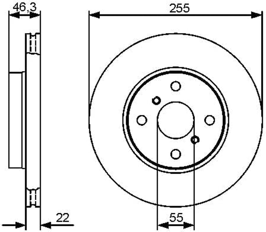 Brake Disc 255Mm 19Mm 62Mm Fits TOYOTA Belta Iq Vitz Yaris Yaris/Vitz 2005-