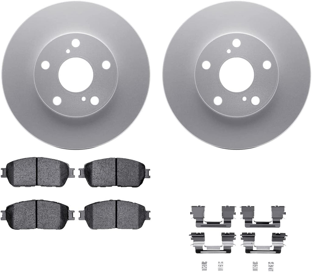Front Geospec Brake Rotors with 5000 Advanced Brake Pads Includes Hardware 4512-76178