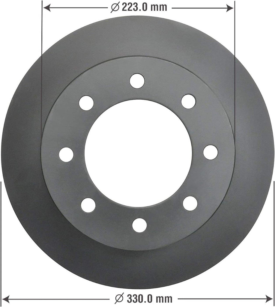 Vehicle Front Brake Bundle with Truck and SUV Carbon Ceramic Rear Disc Brake Pads Set and Premium Antiox Coated Rear Brake Rotors