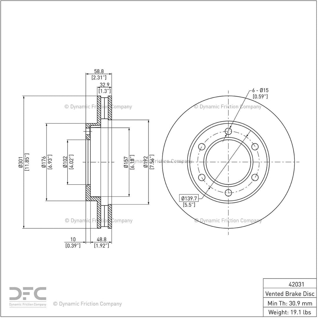 Front  Disc Brake Rotor 600-42031 (1)