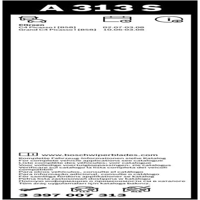 Wiper Blade Aerotwin A313S, Length: 800Mm/750Mm — 1 Set for the Windshield (Front)