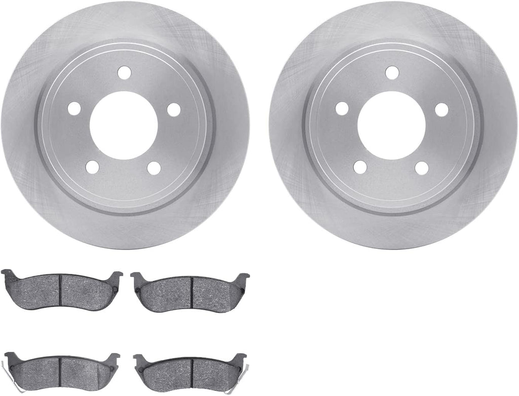 Rear Brake Rotors with 5000 Advanced Brake Pads 6502-39164
