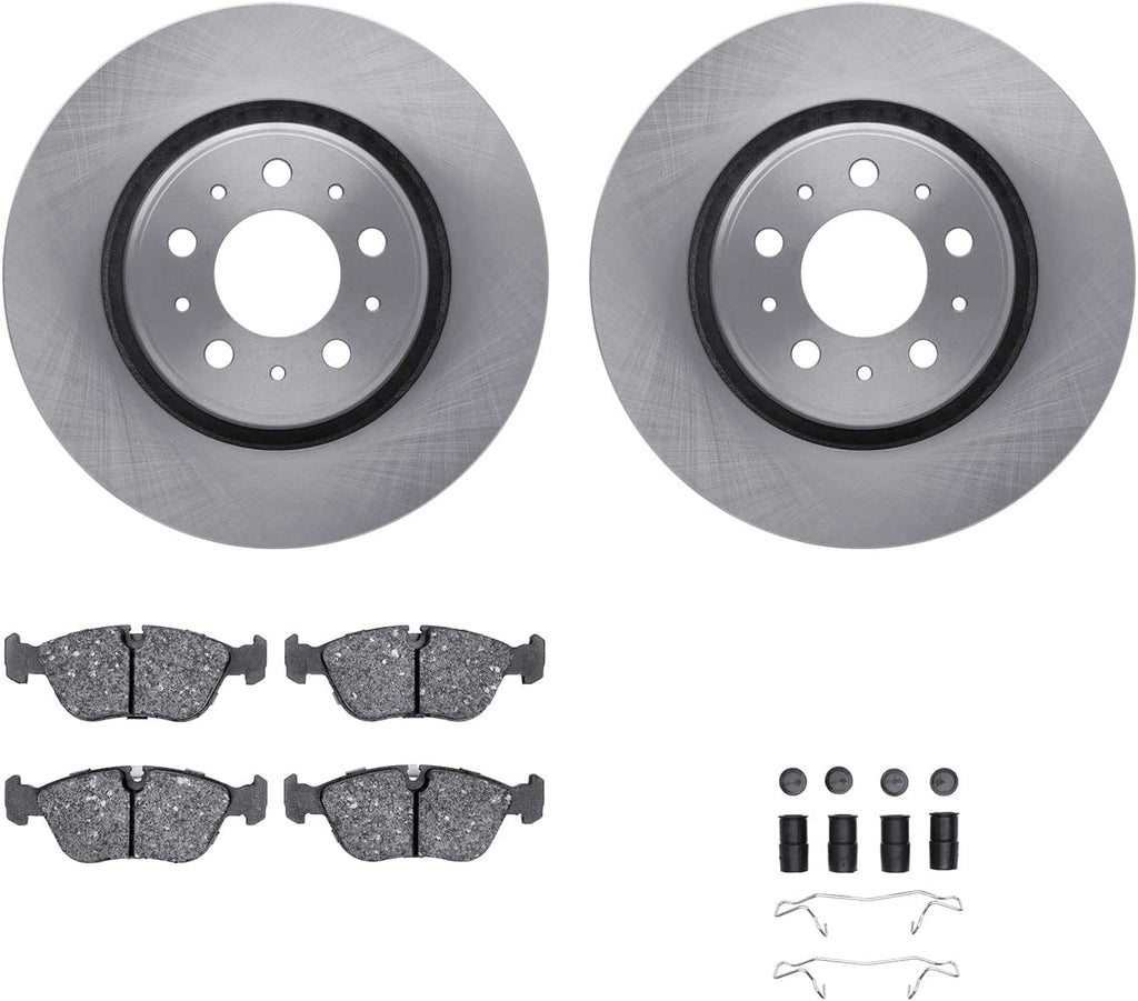 Front Brake Rotors with 5000 Advanced Brake Pads Includes Hardware 6512-27191