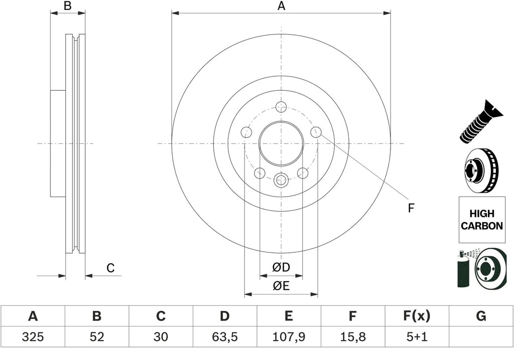 BRAKE DISC PAIR (PRICE per DISC) - 0986479D79