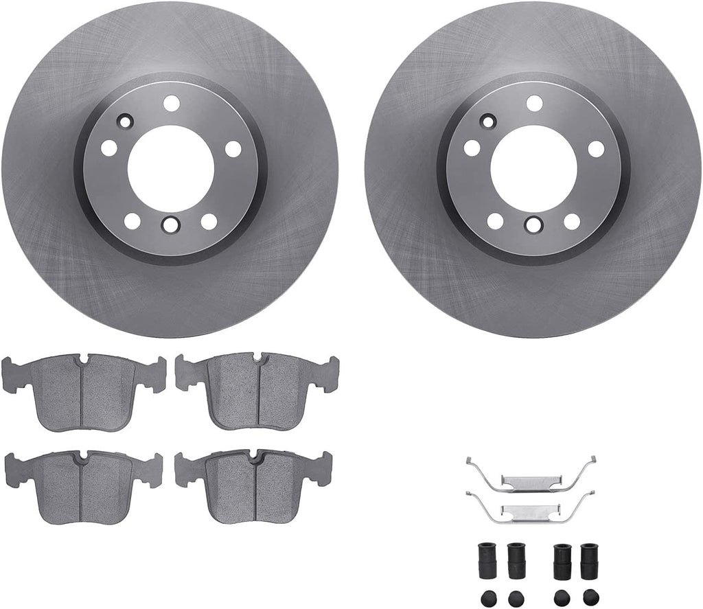 Front Brake Rotors with 5000 Advanced Brake Pads Includes Hardware 6512-31266