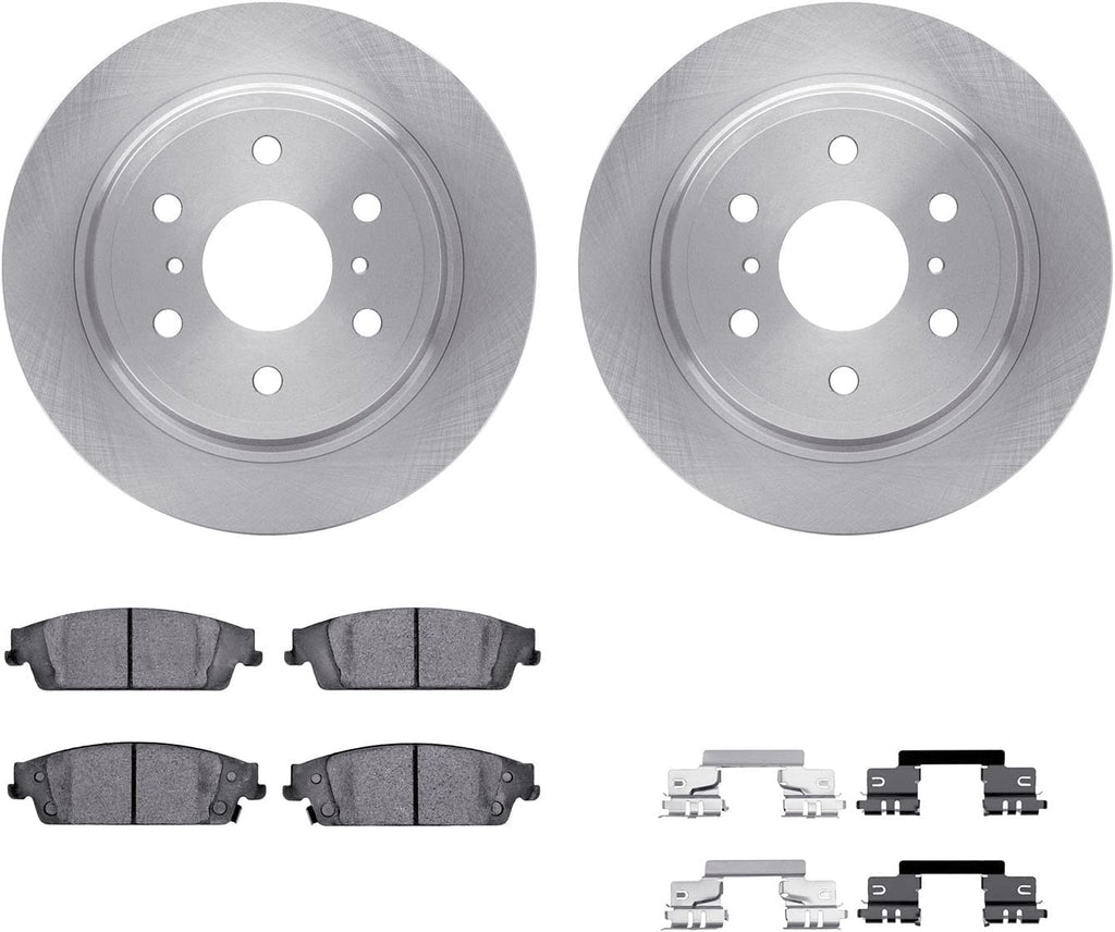 Rear Brake Rotors with Ultimate Duty Performance Brake Pads Includes Hardware 6412-48116