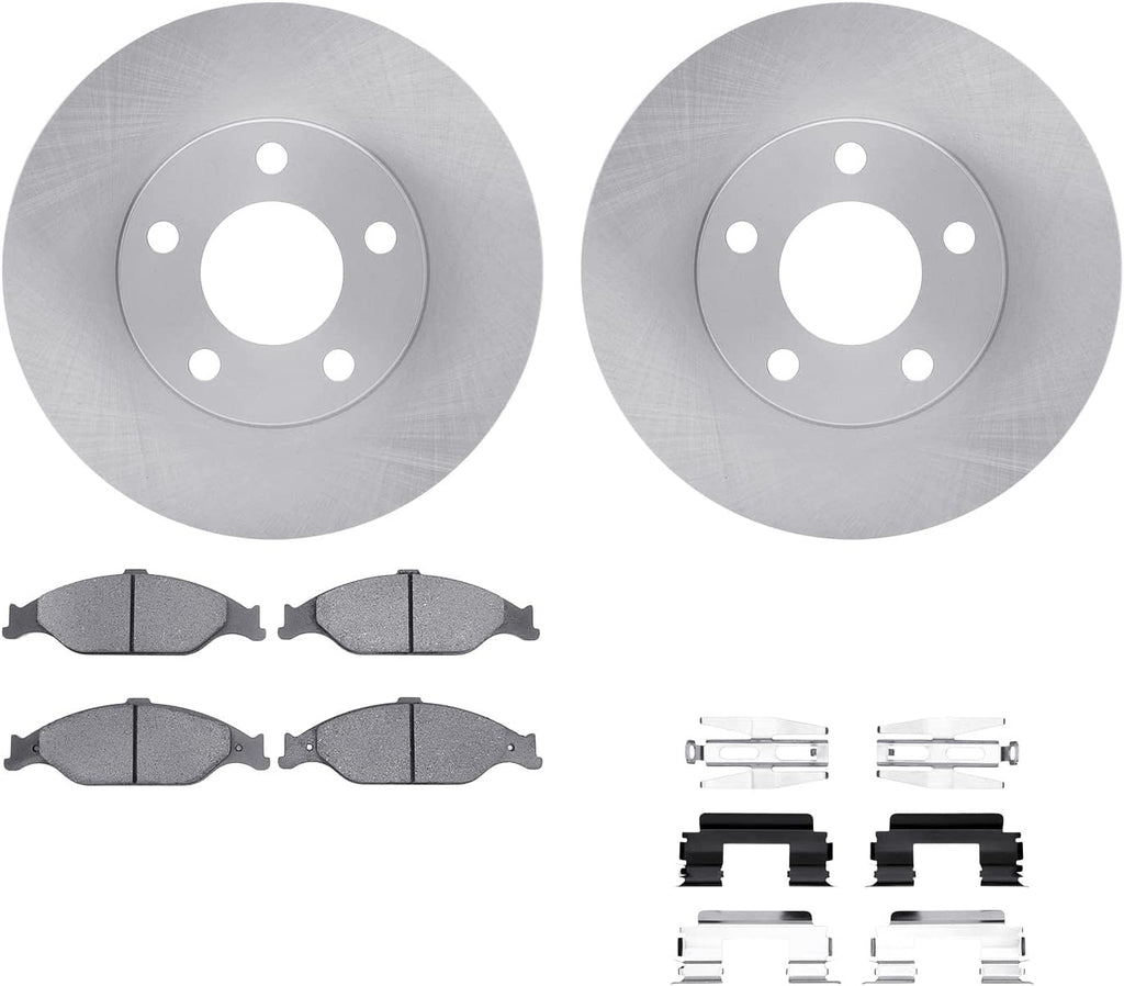 Front Brake Rotors with 5000 Advanced Brake Pads Includes Hardware 6512-54331
