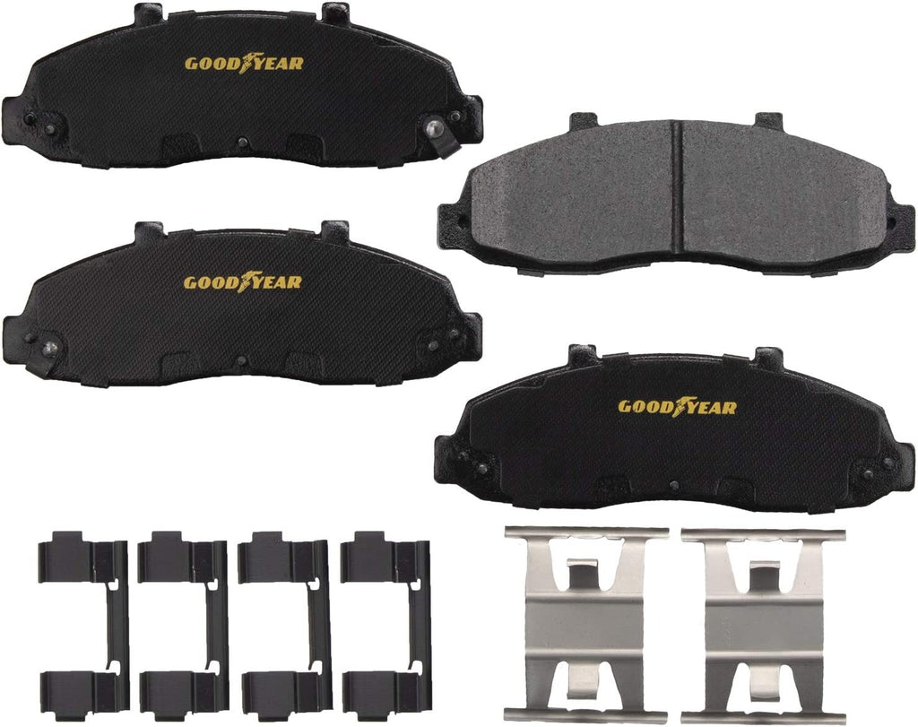 GYD652 Premium Carbon Ceramic Automotive Front Disc Brake Pads Set Vehicle Replacement Part for Ford Explorer, Ranger, Mazda B2300 & More