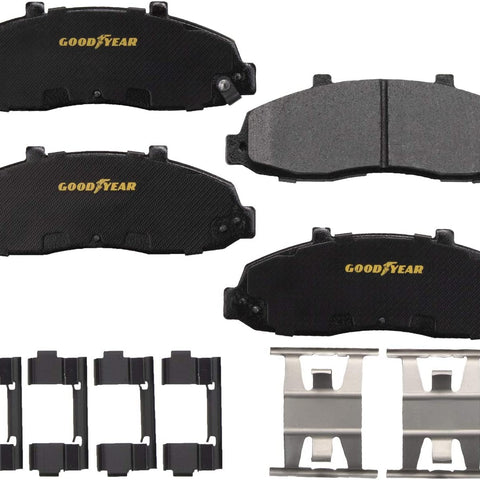 GYD652 Premium Carbon Ceramic Automotive Front Disc Brake Pads Set Vehicle Replacement Part for Ford Explorer, Ranger, Mazda B2300 & More