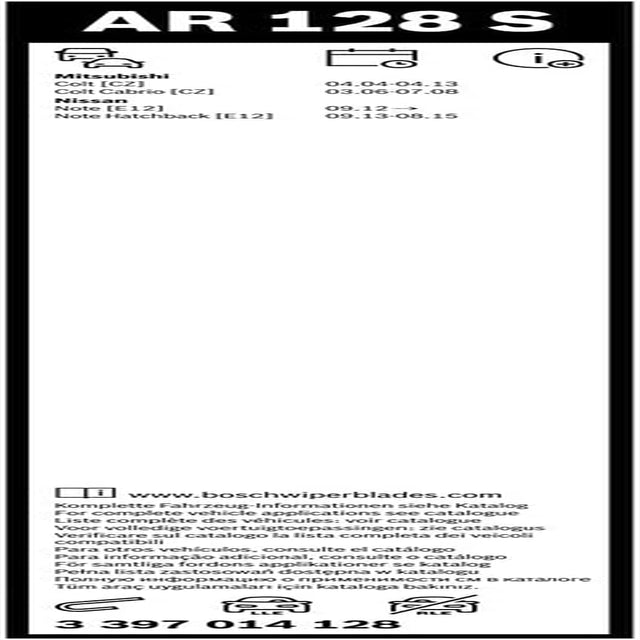 Wiper Blades, Aerotwin, AR128S, 650 Mm 300 Mm