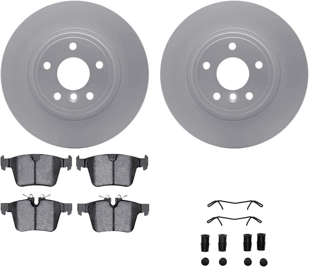 Rear Geospec Brake Rotors with 5000 Advanced Brake Pads Includes Hardware 4512-20068