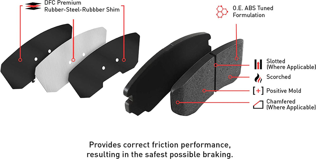 Front Brake Rotors-Drilled and Slotted-Silver with 5000 Advanced Brake Pads Includes Hardware 7512-72072