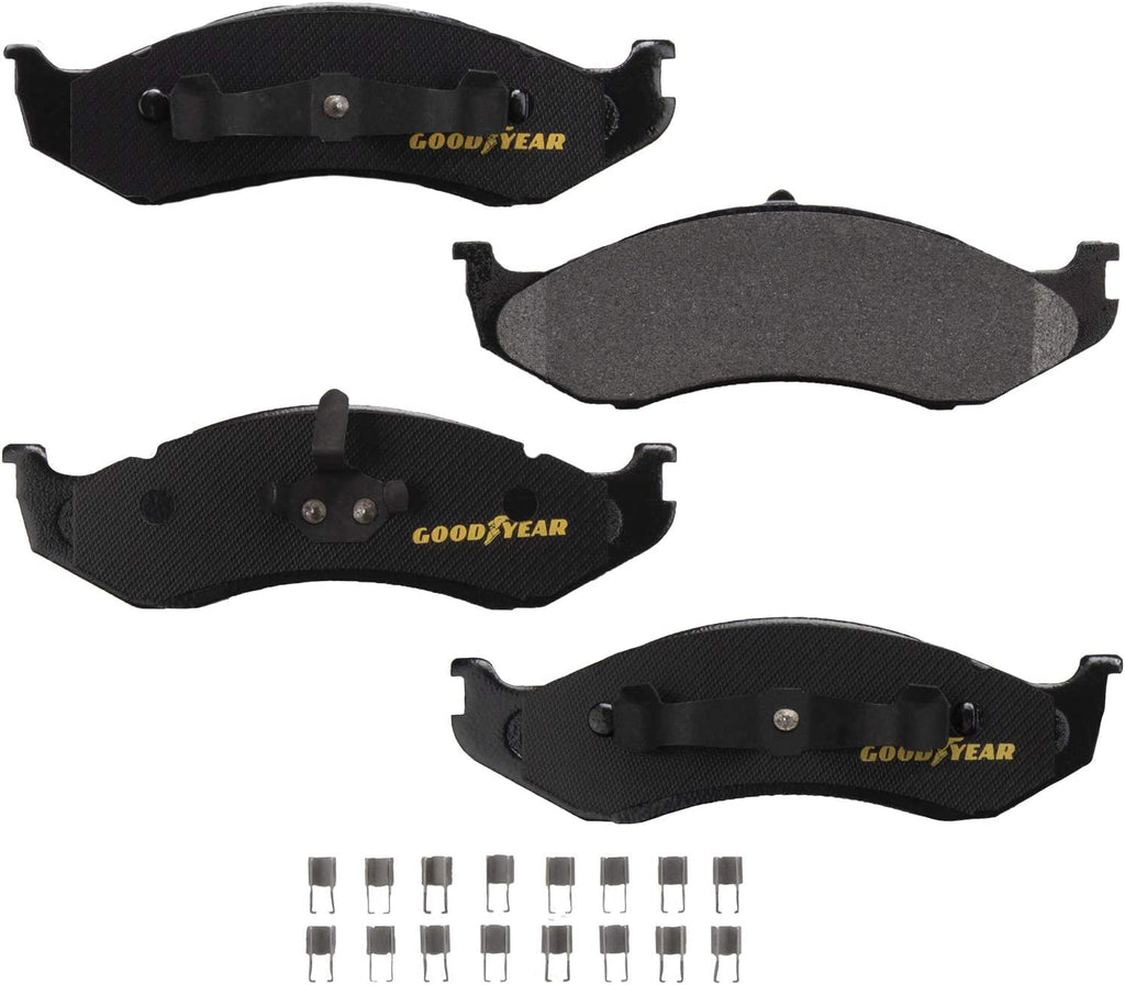 GYD477 Carbon Ceramic Automotive Front Disc Brake Pads Set Vehicle Replacement Part for Cherokee, Grand Cherokee, Wagoneer & More