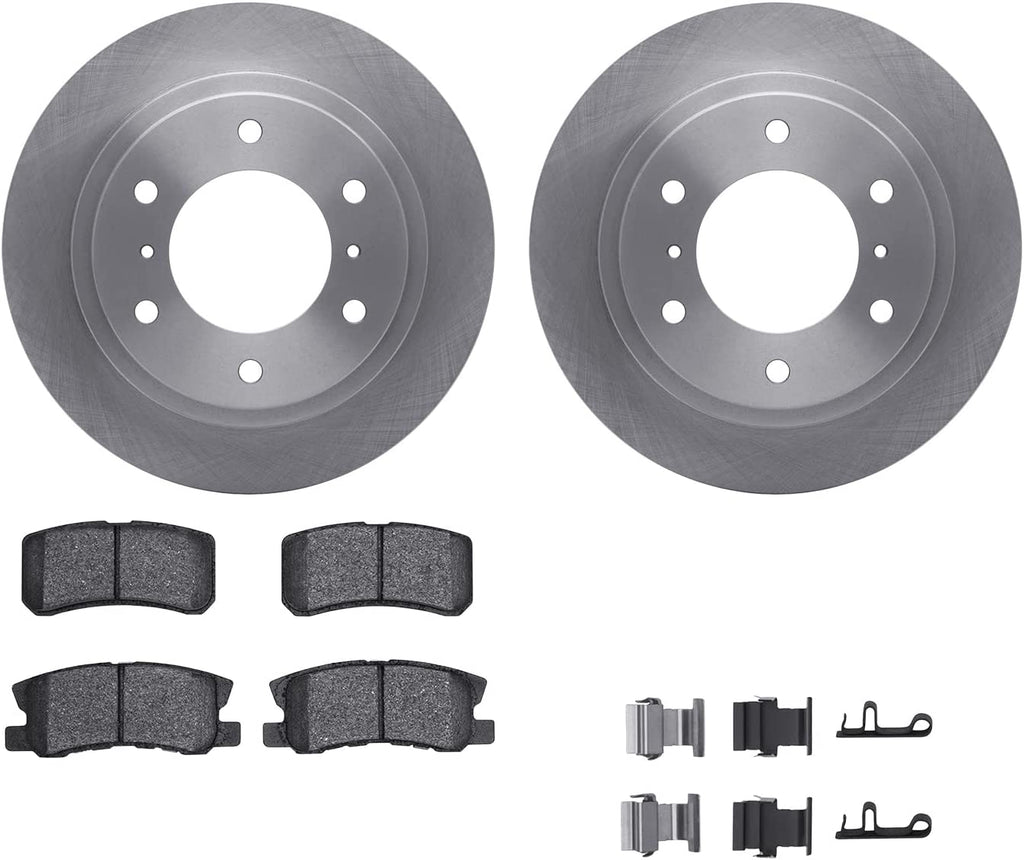 Rear Brake Rotors with 5000 Advanced Brake Pads Includes Hardware 6512-72293