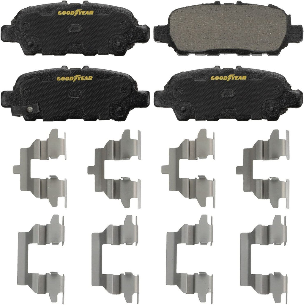 GYD905 Premium Ceramic Automotive Rear Disc Brake Pads Set Vehicle Replacement Part for Infiniti EX35, FX35, FX45, G37, M35 & More
