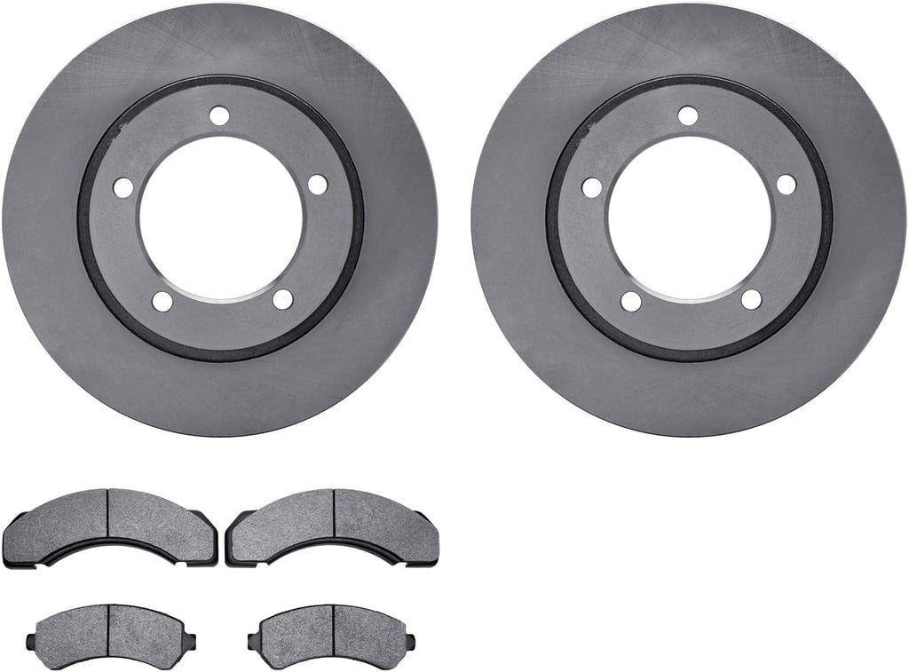 Front Brake Rotors with 5000 Advanced Brake Pads 6502-48366