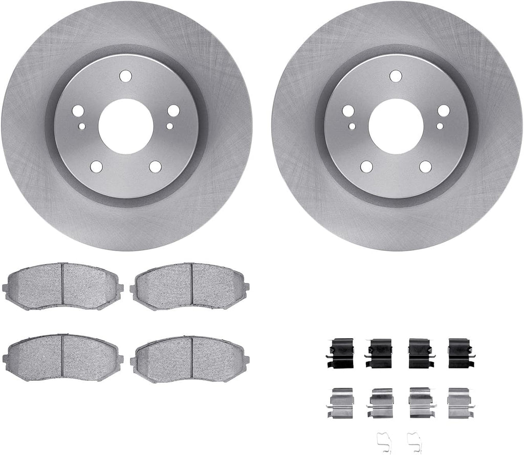 Front Brake Rotors with 5000 Advanced Brake Pads Includes Hardware 6512-01071