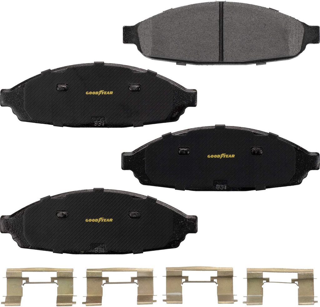 Premium Front Semi Metallic Brake Pads for Ford Lincoln Mercury Goodyear GYD931
