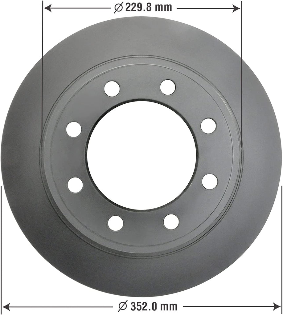 Rear Brake Rotors & Carbon-Ceramic Pads Kit for 2003-2008 Dodge Ram 2500 3500