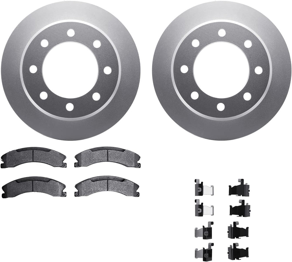 Rear Geospec Brake Rotors with 5000 Advanced Brake Pads Includes Hardware 4512-48138