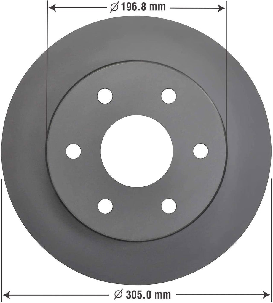 GYD785 Automotive Carbon Ceramic Truck and SUV Front Brake Pads and 214426GY Antiox Automotive Vehicle Vented Front Brake Rotor (2 Pack)