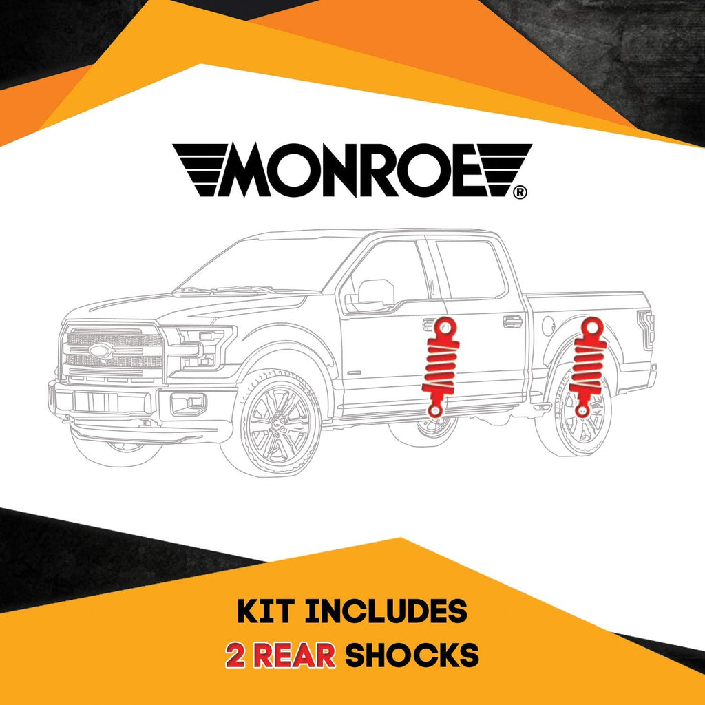 Quick Mount Kit of 2 Shocks Fits Chevrolet Silverado 1500 2007-2014 Reflex Rear for Replacement, Performance, Leveling, Touring & Offroad