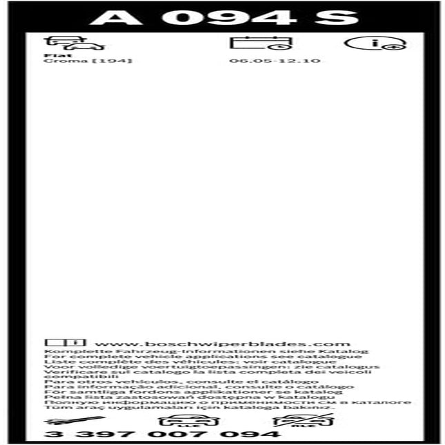 Wiper Blade Aerotwin A094S, Length: 625Mm/425Mm − Set of Front Wiper Blades - Only for Left-Hand Drive (EU)