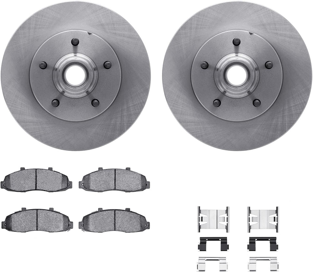 Front Brake Rotors with 5000 Advanced Brake Pads Includes Hardware 6512-99388