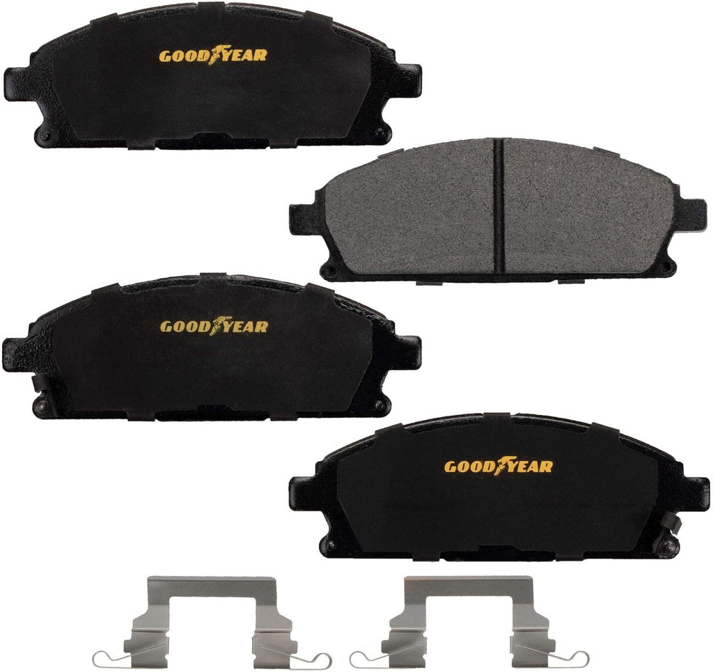 GYD691 Carbon Ceramic Automotive Front Disc Brake Pads Set Replacement Part for Acura MDX, Infiniti Q45, Nissan Pathfinder, Quest