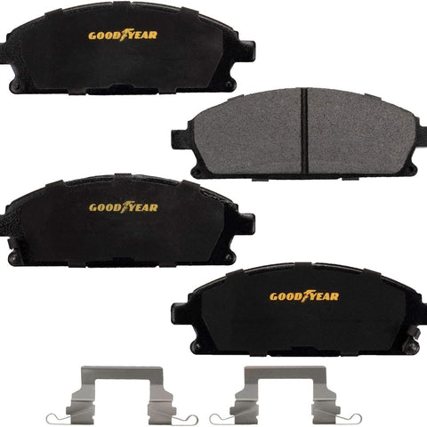 GYD691 Carbon Ceramic Automotive Front Disc Brake Pads Set Replacement Part for Acura MDX, Infiniti Q45, Nissan Pathfinder, Quest