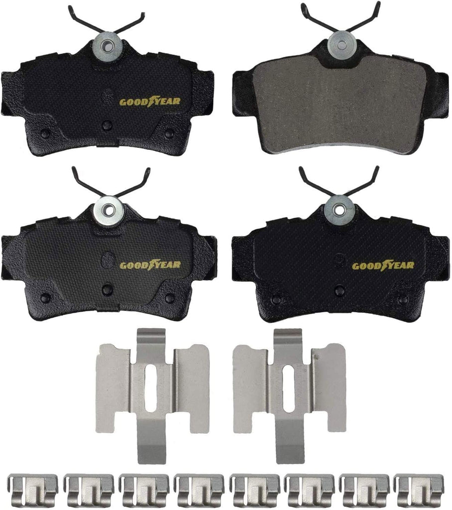 GYD627 Ceramic Automotive Rear Disc Brake Pads Set Vehicle Replacement Part for Ford Mustang, Panoz AIV Roadster, Esperante, and More