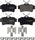 GYD627 Ceramic Automotive Rear Disc Brake Pads Set Vehicle Replacement Part for Ford Mustang, Panoz AIV Roadster, Esperante, and More