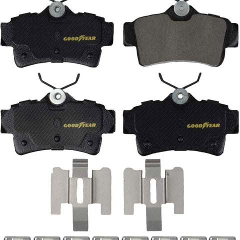 GYD627 Ceramic Automotive Rear Disc Brake Pads Set Vehicle Replacement Part for Ford Mustang, Panoz AIV Roadster, Esperante, and More