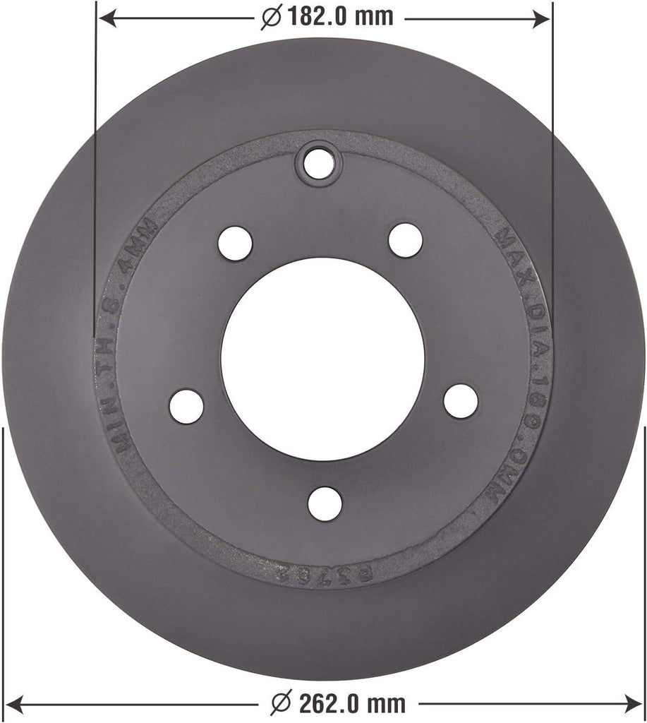 PRK39638R, Rear Premium Brake Bundle with Pair (2) of Antiox Coated Brake Rotors and Semi-Metallic Brake Pads