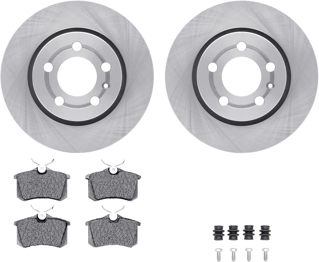 Rear Brake Rotors with 5000 Advanced Brake Pads Includes Hardware 6512-74290